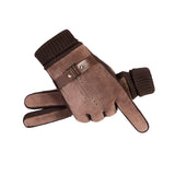 Guantes Masculinos De Cuero Táctiles Antiviento Vanthea