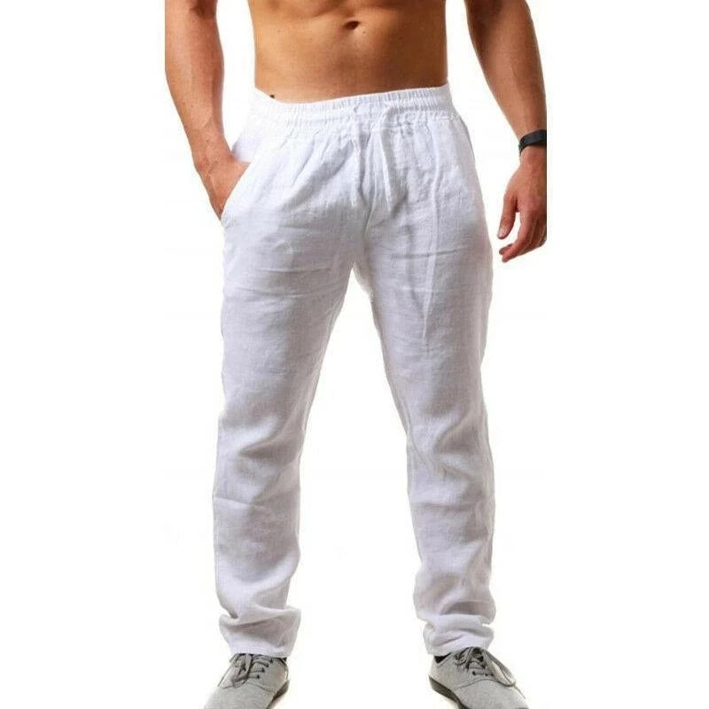 Pantalón deportivo de algodón y lino para hombre Vanthea