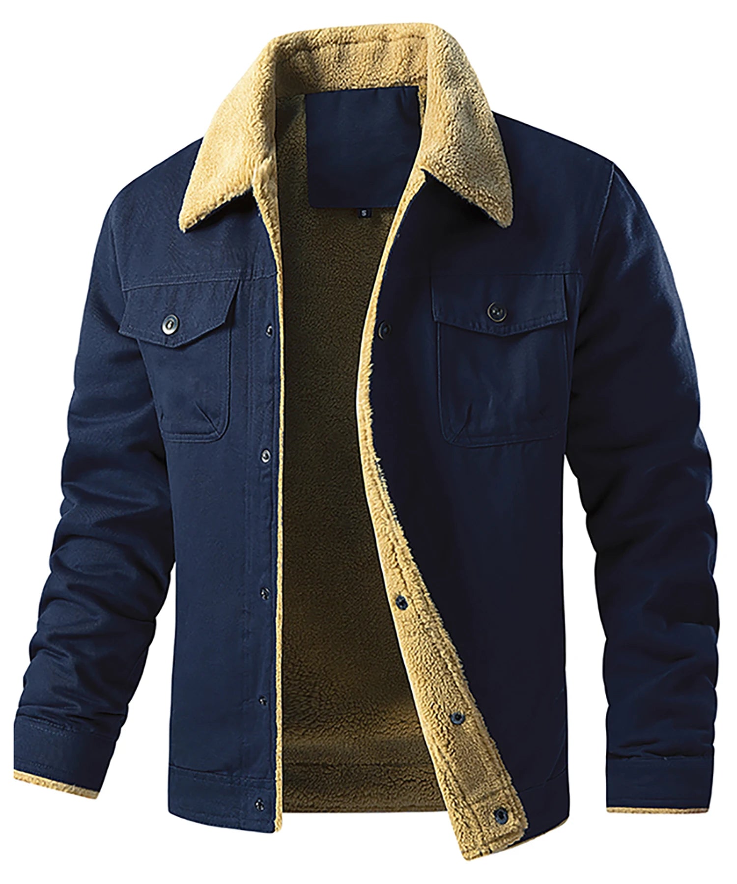 Chaqueta Masculina Forro Borrego Antiviento Invierno Vanthea