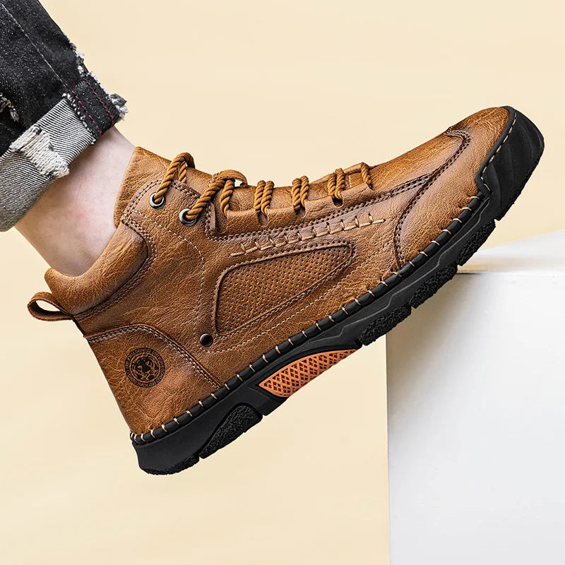 Botas Masculinas De Cuero Hechas A Mano Vanthea