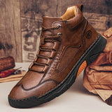 Botas Masculinas De Cuero Hechas A Mano Vanthea