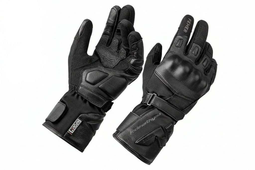 Guantes Masculinos De Cuero Impermeables Táctiles Invierno Vanthea