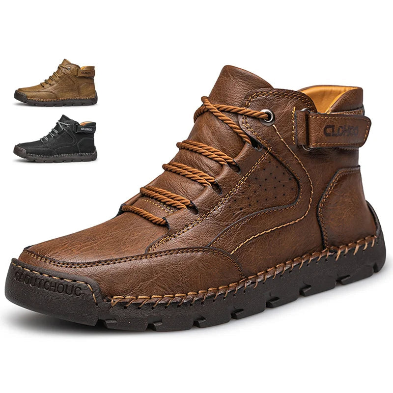 Botas Masculinas De Cuero Hechas A Mano Vanthea