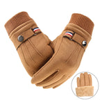 Guantes Masculinos De Ante Antiviento Táctiles Invierno Vanthea