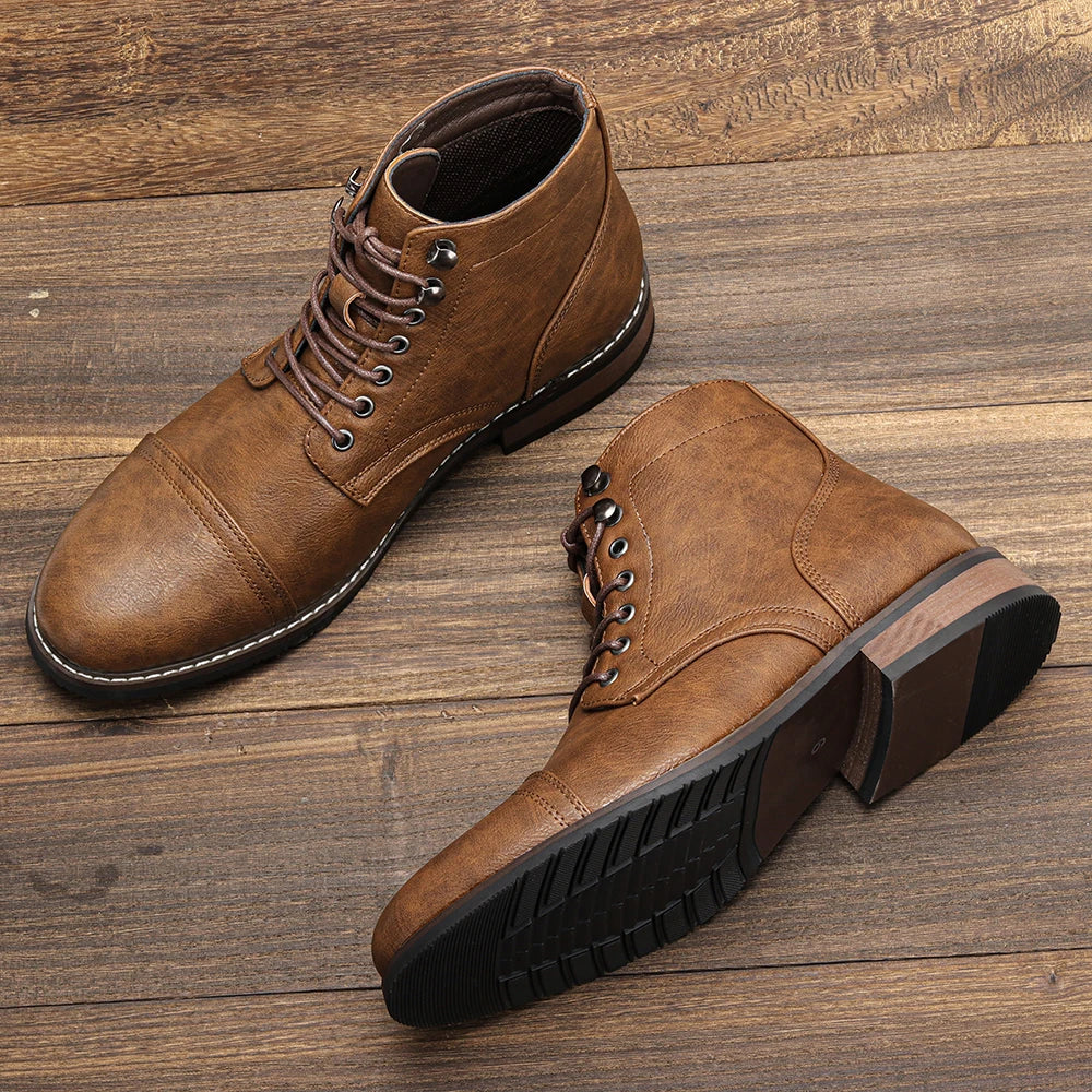 Botas Masculinas De Cuero Cómodas Vanthea
