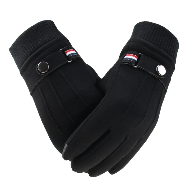 Guantes Masculinos De Ante Antiviento Táctiles Invierno Vanthea
