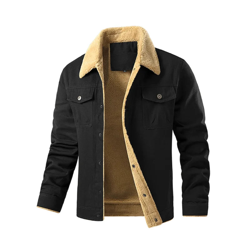 Chaqueta Masculina Forro Borrego Antiviento Invierno Vanthea