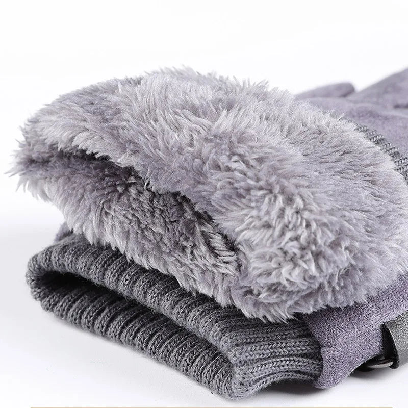 Guantes Masculinos De Ante Antiviento Táctiles Invierno Vanthea