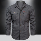 Camisa de manga larga con múltiples bolsillos para hombre Vanthea