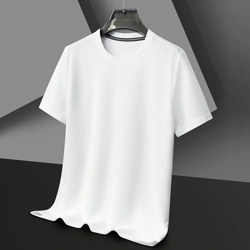 Camiseta de manga corta para hombre con tejido tipo waffle de Vanthea