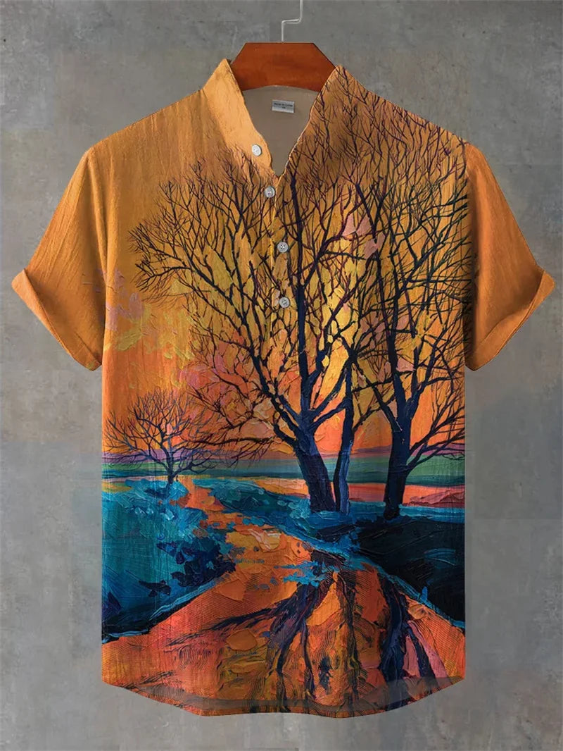 Camisa Masculina Floral Verano Vanthea