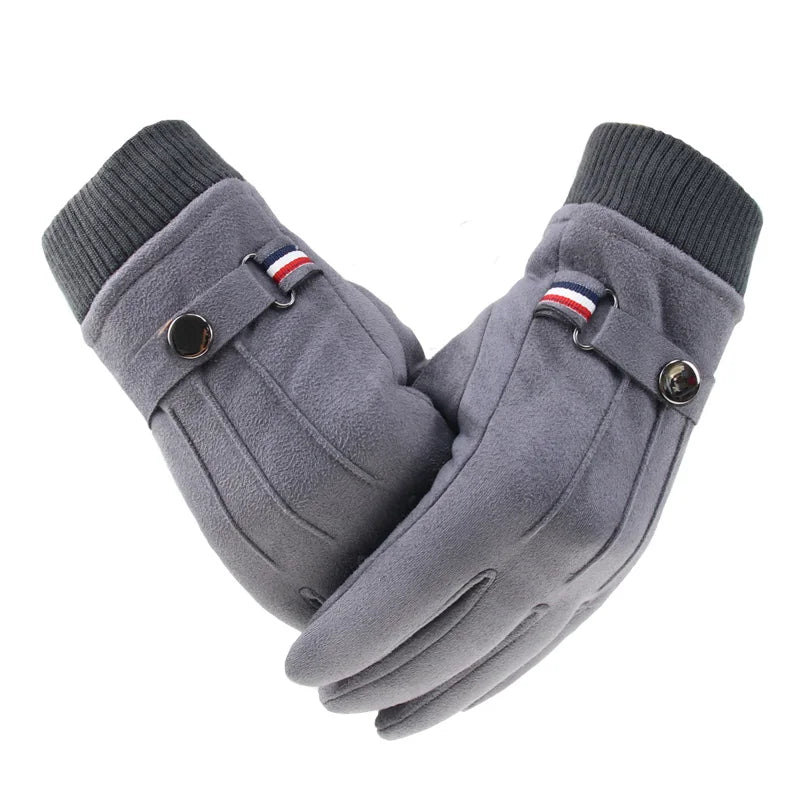 Guantes Masculinos De Ante Antiviento Táctiles Invierno Vanthea