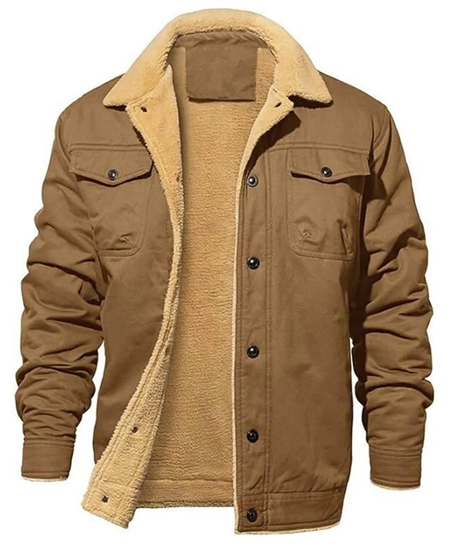 Chaqueta Masculina Forro Borrego Antiviento Invierno Vanthea