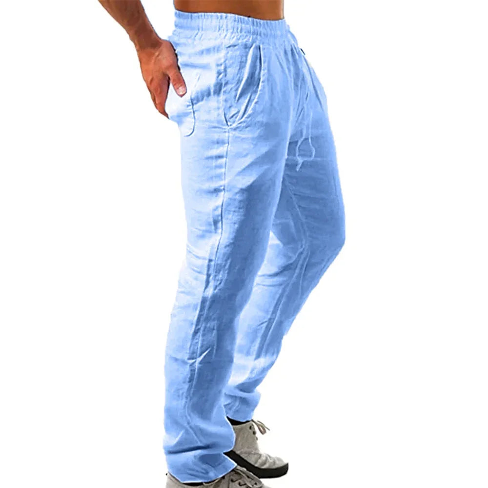 Pantalón deportivo de algodón y lino para hombre Vanthea