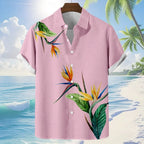 Camisa de manga corta para hombre con estampado floral tropical Vanthea