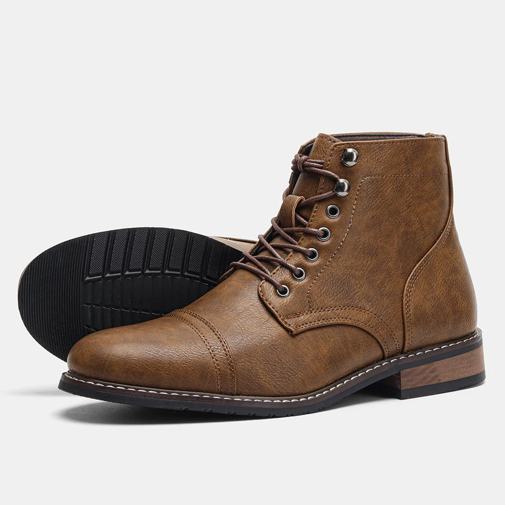 Botas Masculinas De Cuero Cómodas Vanthea