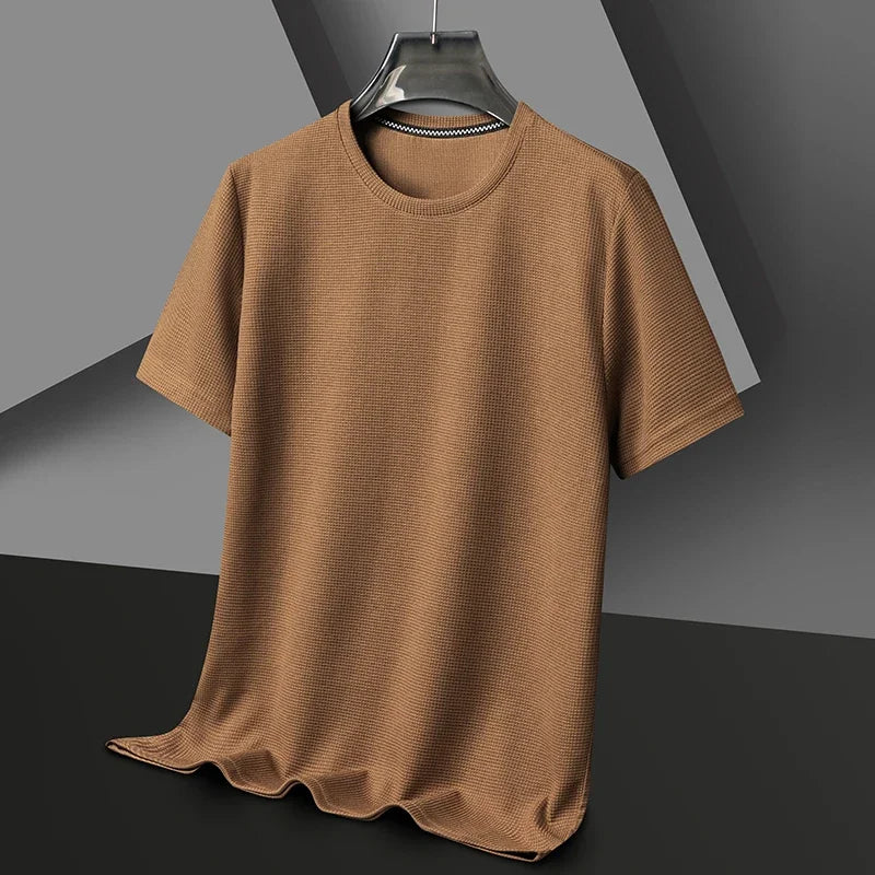 Camiseta de manga corta para hombre con tejido tipo waffle de Vanthea