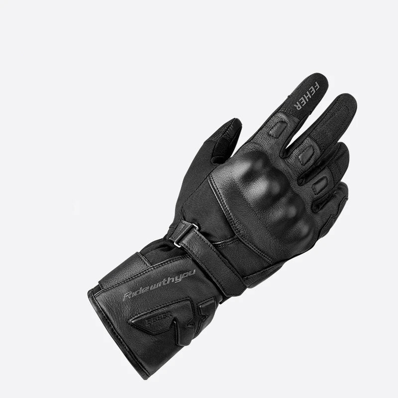Guantes Masculinos De Cuero Impermeables Táctiles Invierno Vanthea