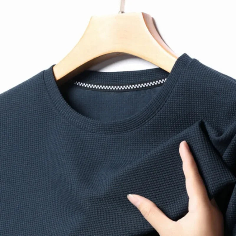 Camiseta de manga corta para hombre con tejido tipo waffle de Vanthea