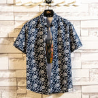 Camisa de manga corta para hombre con estampado hawaiano de Vanthea