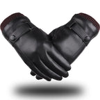 Guantes Masculinos De Cuero Sintético Impermeables Táctiles Vanthea