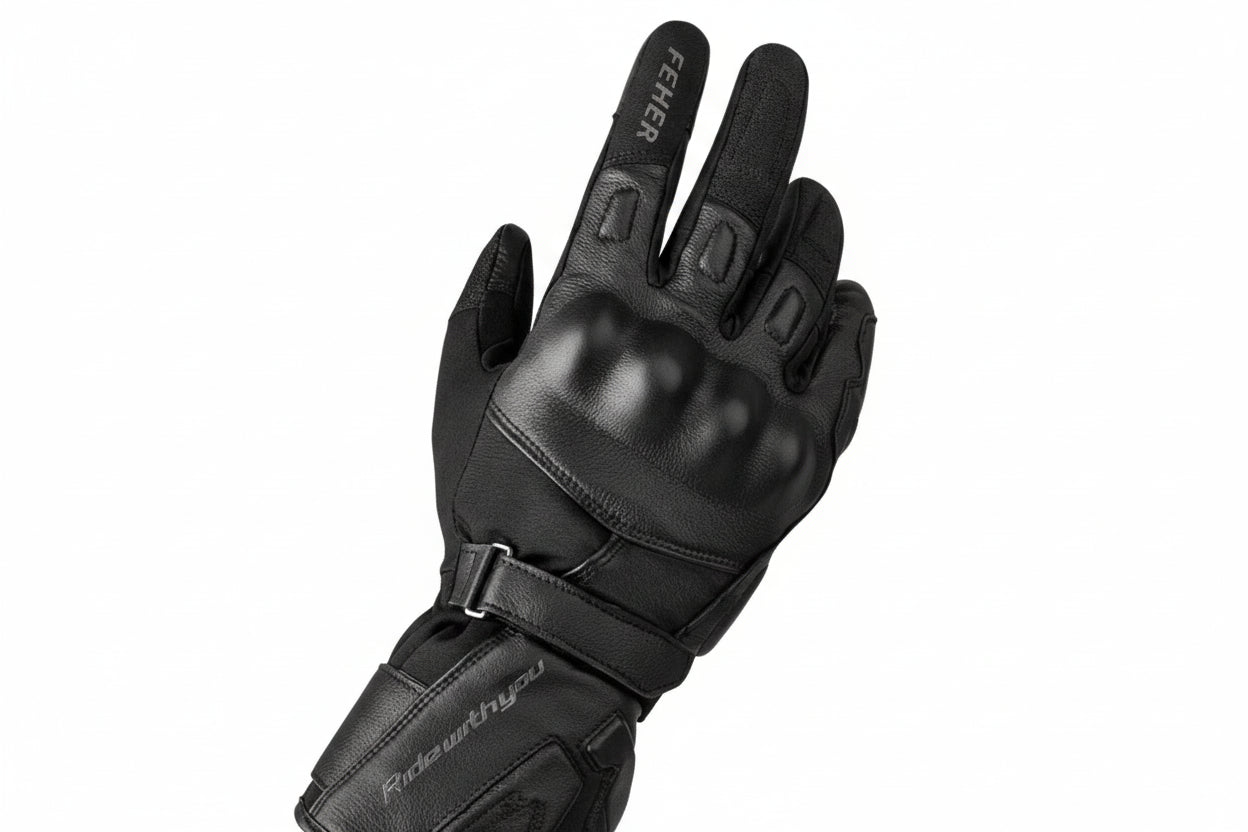 Guantes Masculinos De Cuero Impermeables Táctiles Invierno Vanthea