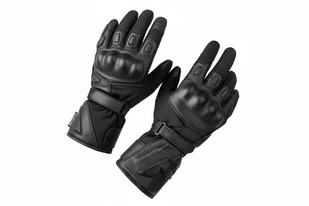 Guantes Masculinos De Cuero Impermeables Táctiles Invierno Vanthea