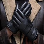 Guantes Masculinos De Cuero Táctiles Impermeables Invierno Vanthea