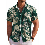 Camisa De Manga Corta Para Hombre Con Estampado Botánico De Vanthea