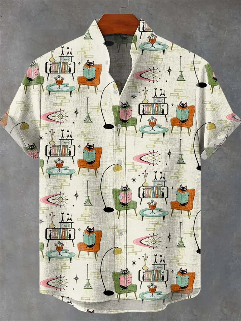 Camisa Masculina Floral Verano Vanthea