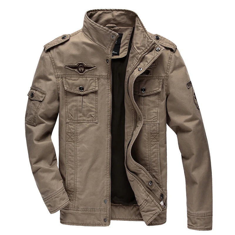 Chaqueta Masculina Militar Cargo Otoño Vanthea