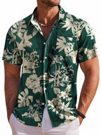 Camisa De Manga Corta Para Hombre Con Estampado Botánico De Vanthea