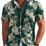 Camisa De Manga Corta Para Hombre Con Estampado Botánico De Vanthea
