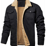 Chaqueta Masculina Forro Borrego Antiviento Invierno Vanthea