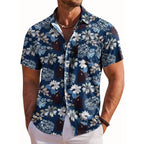 Camisa De Manga Corta Para Hombre Con Estampado Botánico De Vanthea