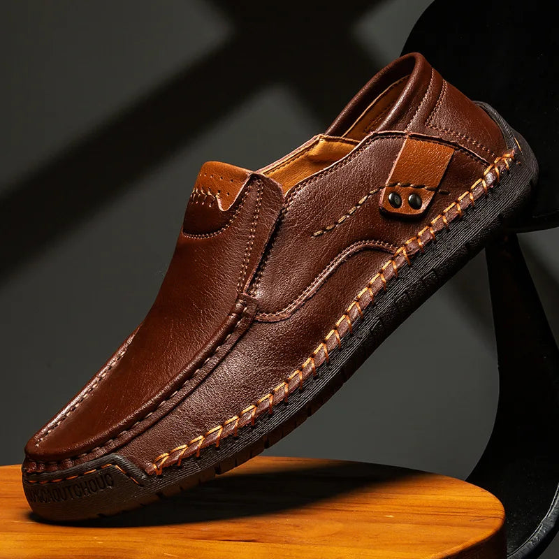 Zapatos Masculinos De Cuero Cómodos Mocasines Vanthea