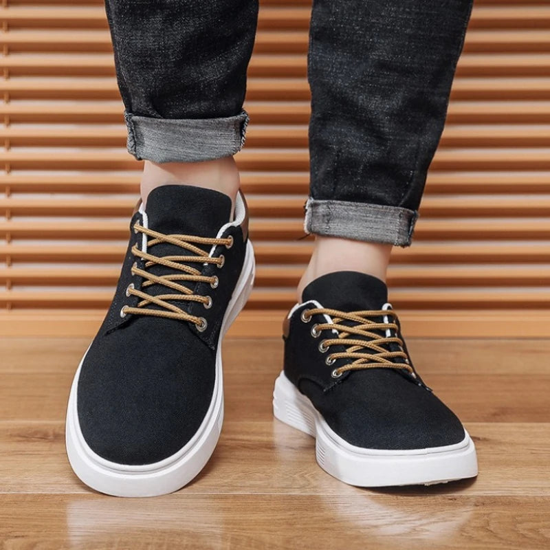 Zapatillas Masculinas De Lona Transpirables Casual Vanthea