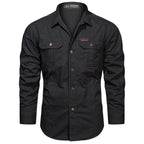 Camisa de manga larga con múltiples bolsillos para hombre Vanthea