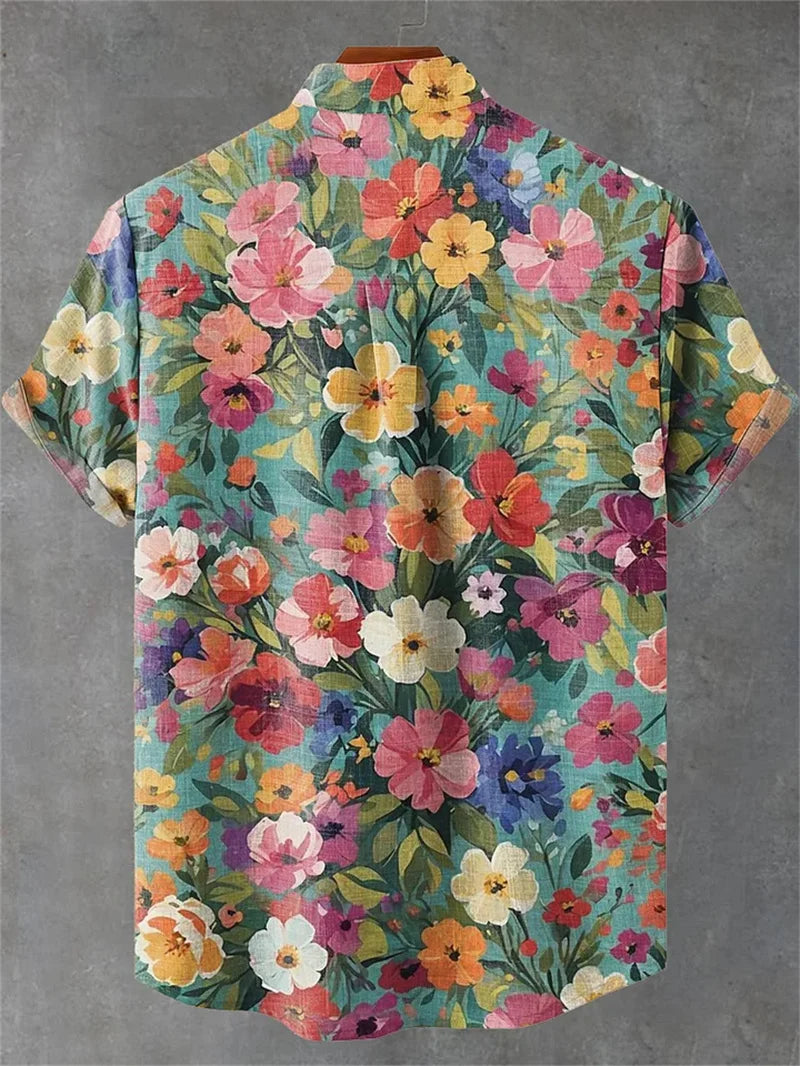 Camisa Masculina Floral Verano Vanthea
