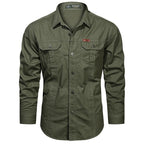 Camisa de manga larga con múltiples bolsillos para hombre Vanthea