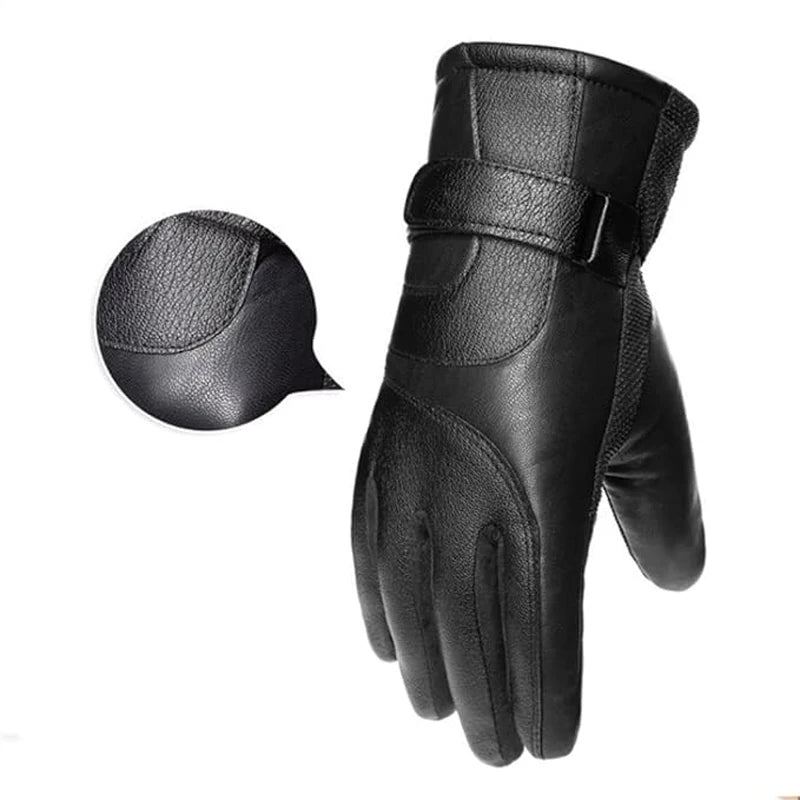 Guantes Masculinos De Cuero Táctiles Impermeables Invierno Vanthea