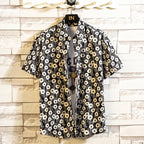 Camisa de manga corta para hombre con estampado hawaiano de Vanthea