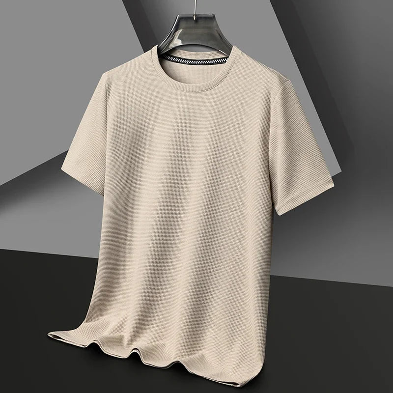 Camiseta de manga corta para hombre con tejido tipo waffle de Vanthea