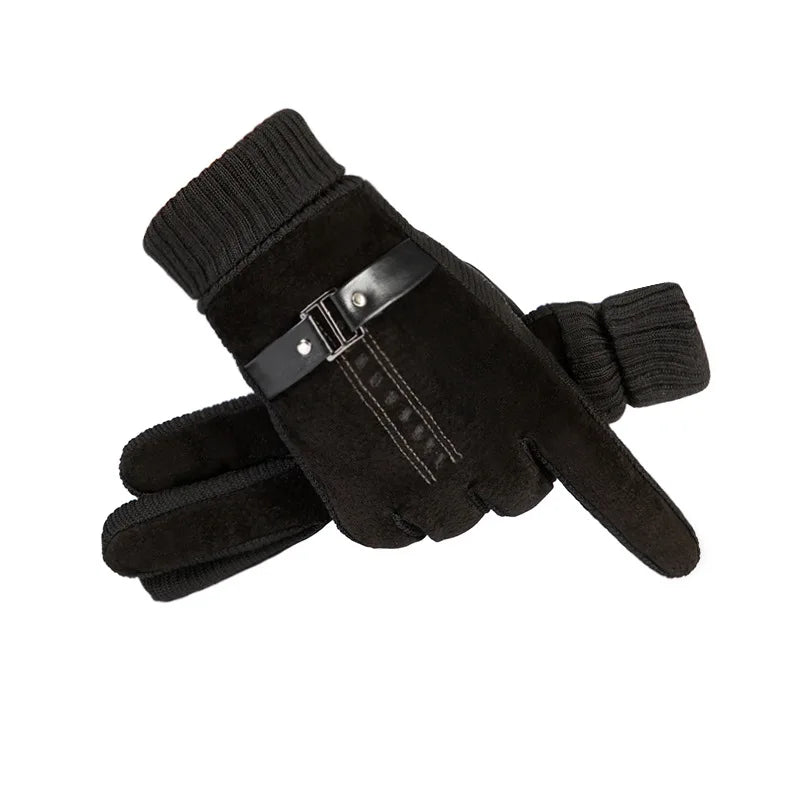 Guantes Masculinos De Cuero Táctiles Antiviento Vanthea