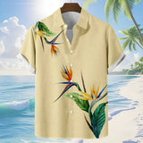 Camisa de manga corta para hombre con estampado floral tropical Vanthea