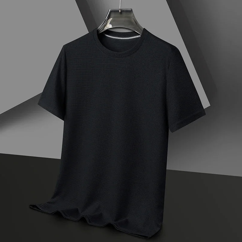 Camiseta de manga corta para hombre con tejido tipo waffle de Vanthea