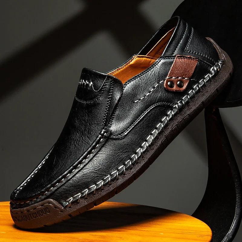 Zapatos Masculinos De Cuero Cómodos Mocasines Vanthea