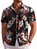 Camisa De Manga Corta Para Hombre Con Estampado Botánico De Vanthea