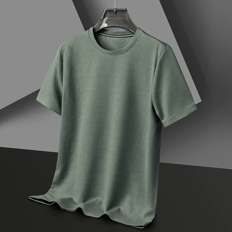 Camiseta de manga corta para hombre con tejido tipo waffle de Vanthea