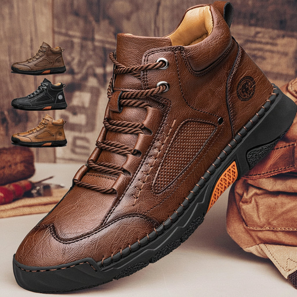 Botas Masculinas De Cuero Hechas A Mano Vanthea